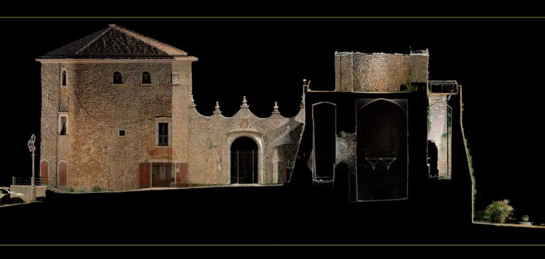 03 Castello Montemiletto Sezione Nuvola Punti Proeco Rilievo Laser Scanner 3d