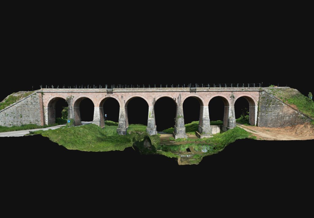 modello 3d ponte ispezione rilievo laser scanner drone